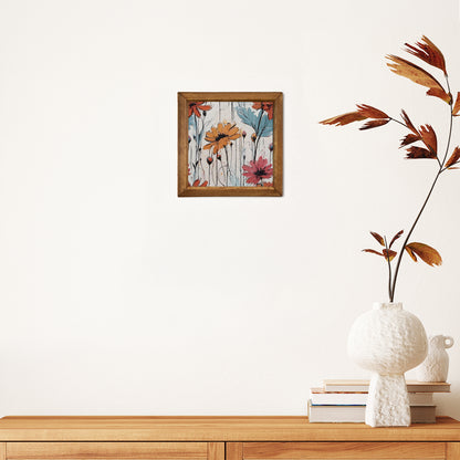 Wildflower Meadow Natural Stone Wall Art