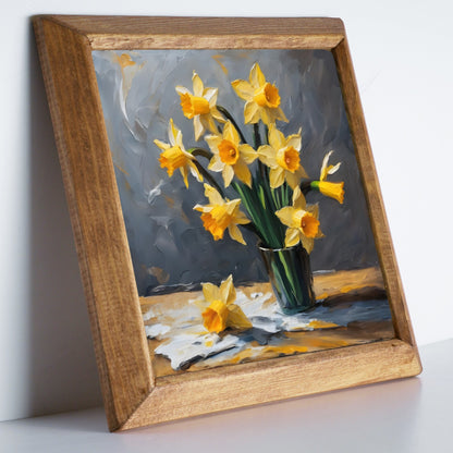 Daffodil Bouquet Stone Wall Art