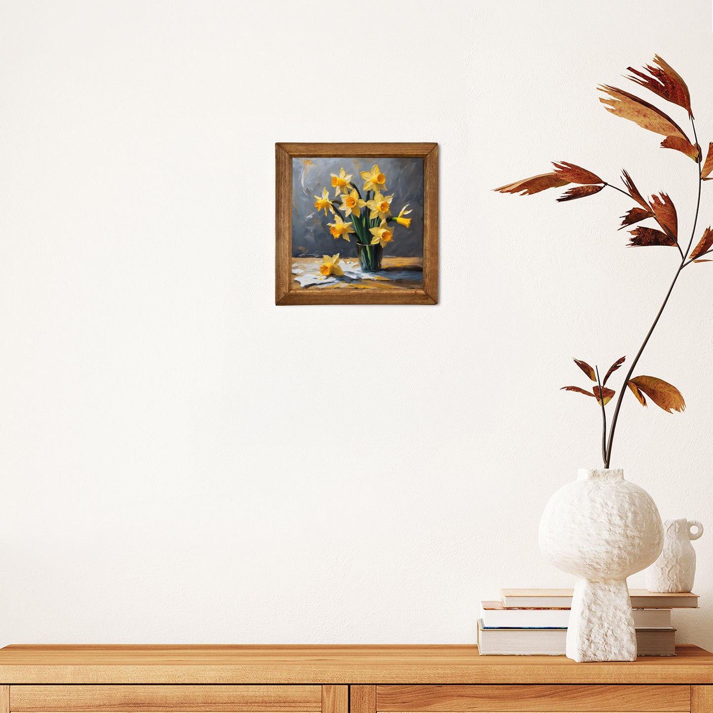 Daffodil Bouquet Natural Stone Wall Art