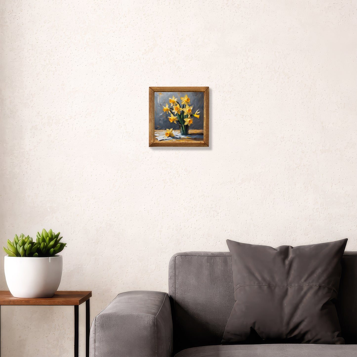 Daffodil Bouquet Natural Stone Wall Art