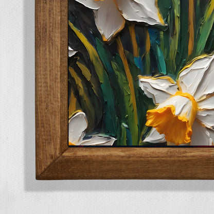 Spring Daffodil Natural Stone Wall Art