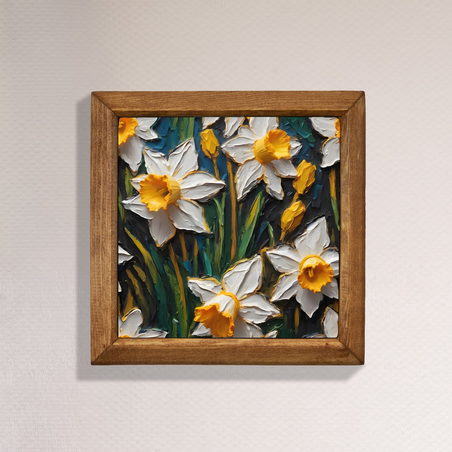 Spring Daffodil Natural Stone Wall Art