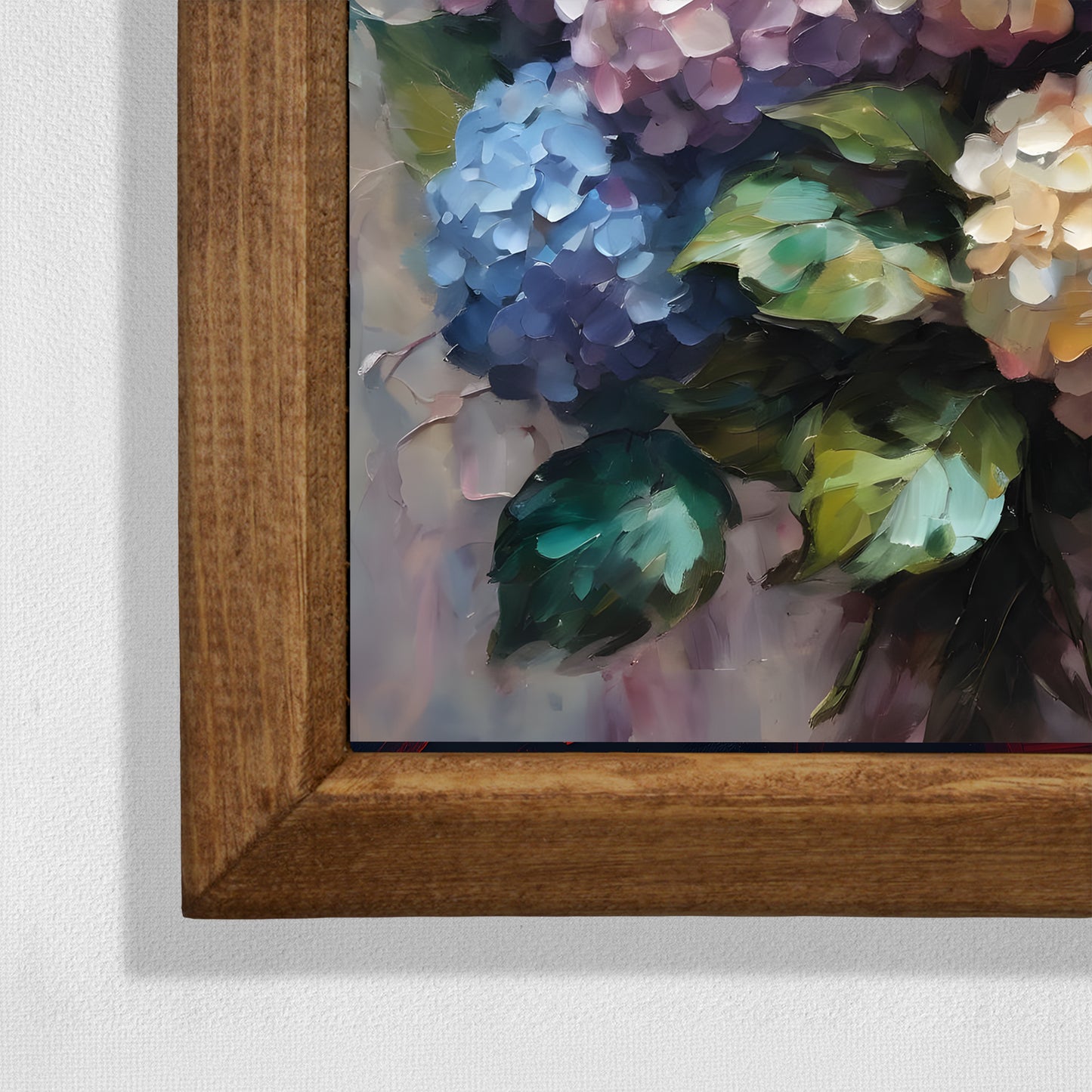 Pastel Hydrangea Natural Stone Wall Art in Bloom