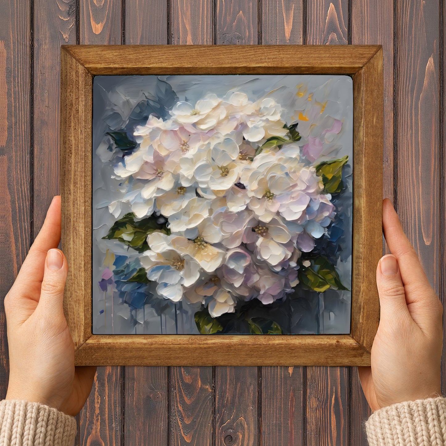 Hydrangea Bloom Trio Stone Wall Art Set