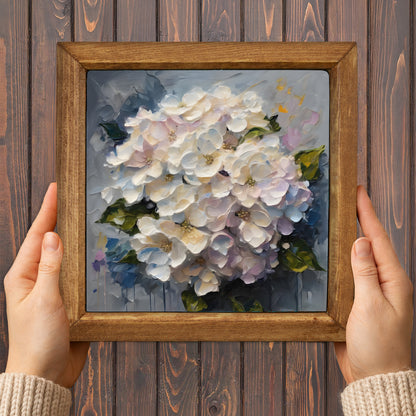 Hydrangea Bloom Trio Stone Wall Art Set