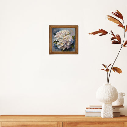 Ivory White Hydrangea Natural Stone Wall Art
