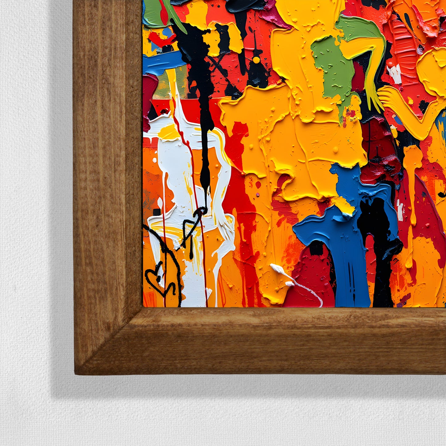 Colourful Abstract Figures Natural Stone Wall Art