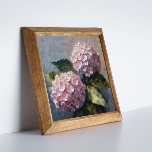 Incrediball Blush Hydrangea Natural Stone Wall Art