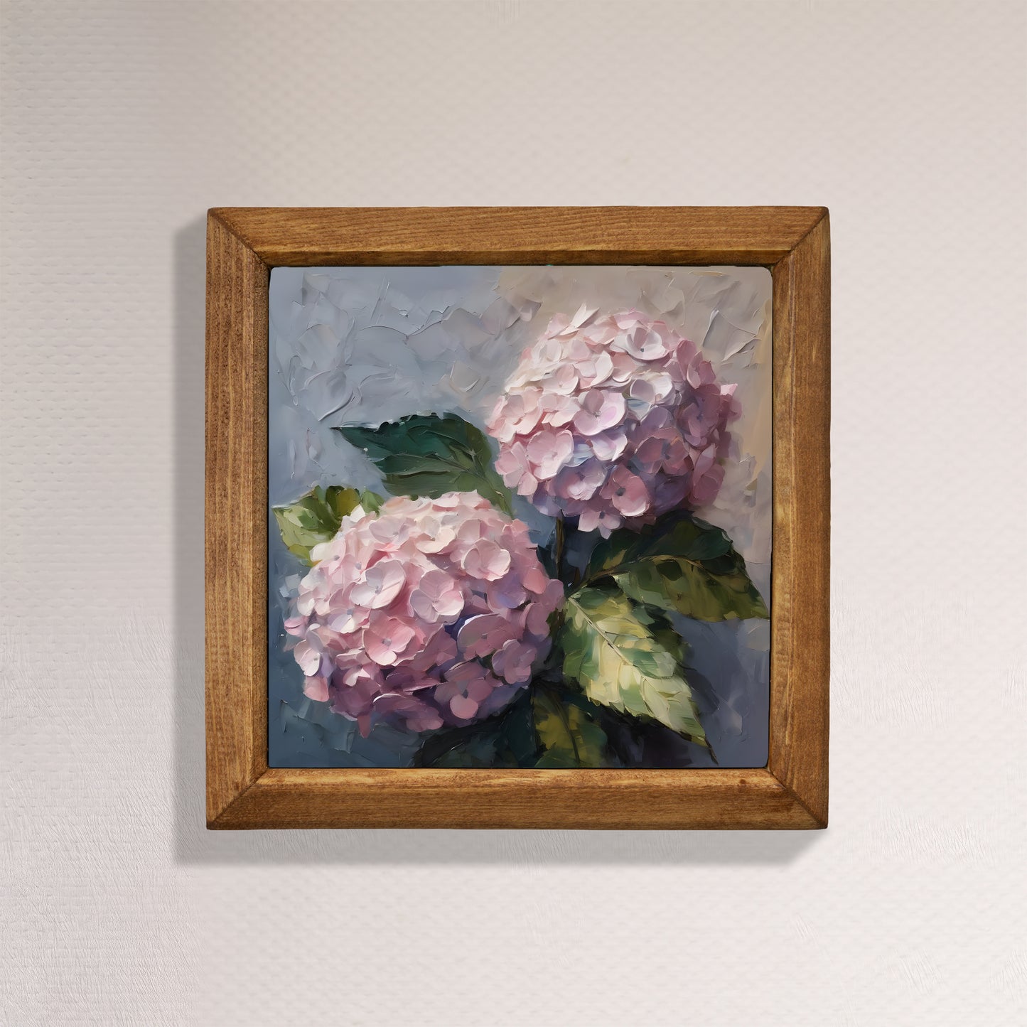 Incrediball Blush Hydrangea Natural Stone Wall Art