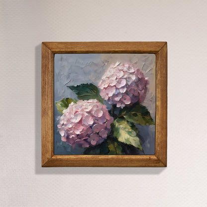Incrediball Blush Hydrangea Natural Stone Wall Art