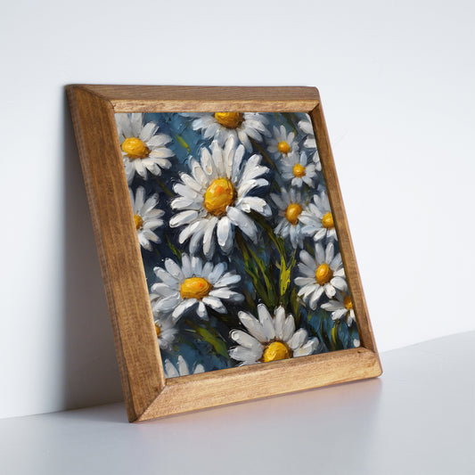 Daisy Meadow Natural Stone Wall Art