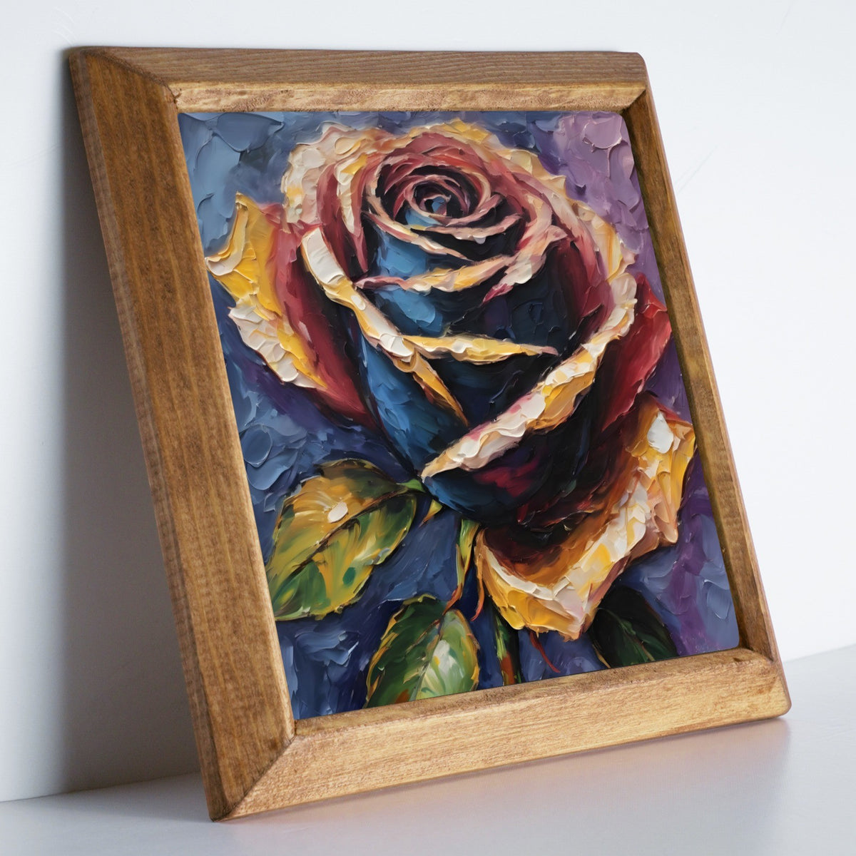 Midnight Rose Stone Wall Art