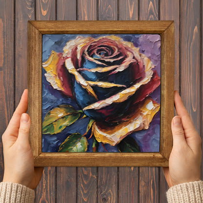 Rose Harmony Trio Stone Wall Art Set