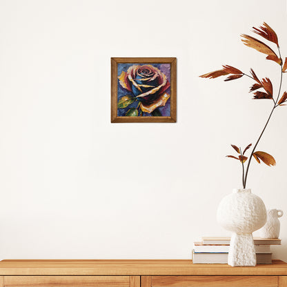 Midnight Rose Natural Stone Wall Art