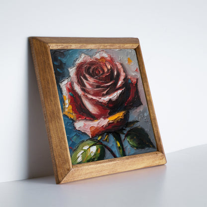 Rose Harmony Trio Stone Wall Art Set