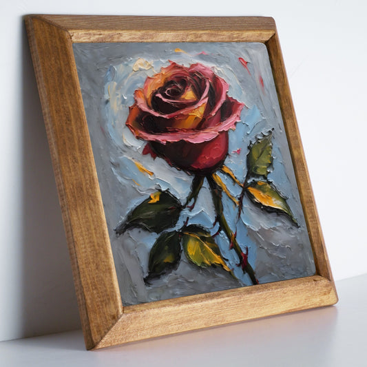 Blush Rose Stone Wall Art