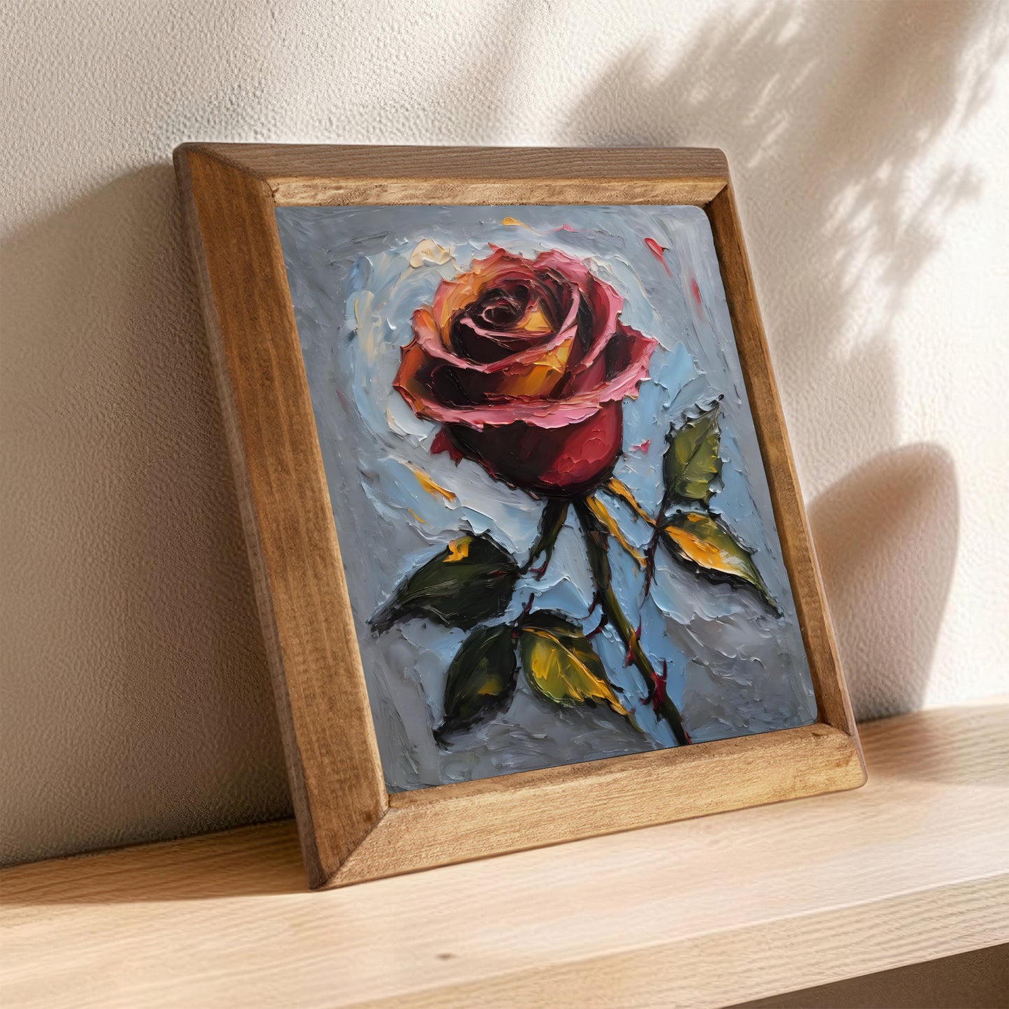 Blush Rose Natural Stone Wall Art