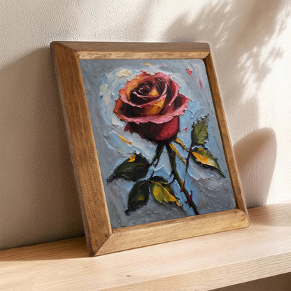 Blush Rose Natural Stone Wall Art