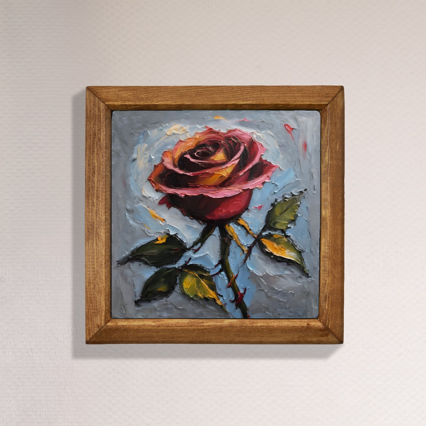 Blush Rose Natural Stone Wall Art