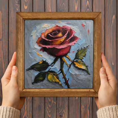 Rose Harmony Trio Stone Wall Art Set