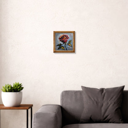 Blush Rose Natural Stone Wall Art