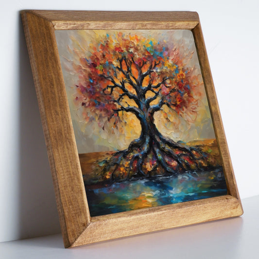 Radiant Tree of Life Stone Wall Art