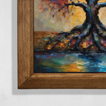 Radiant Tree of Life Natural Stone Wall Art