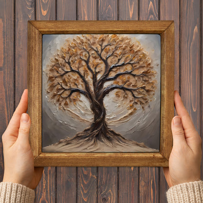 Earthtone Tree of Life Natural Stone Wall Art