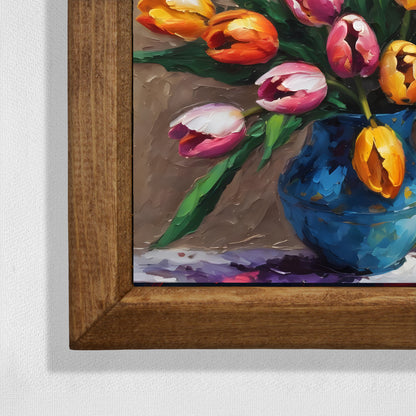 Tulip Bouquet Natural Stone Wall Art