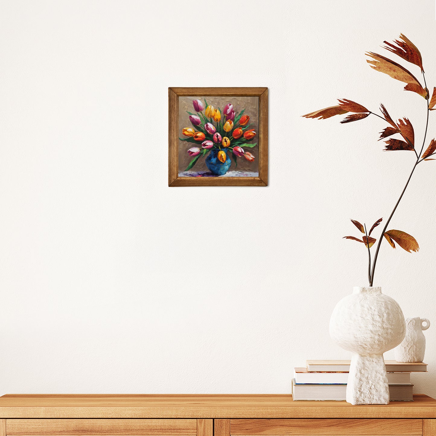 Tulip Bouquet Natural Stone Wall Art