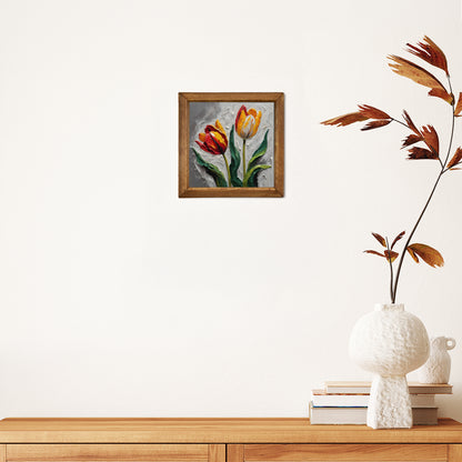 Duo Tulip Natural Stone Wall Art