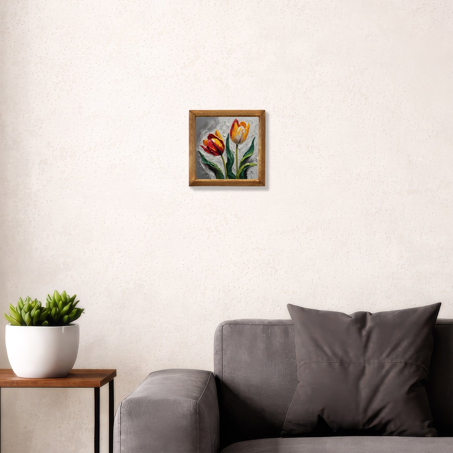 Duo Tulip Natural Stone Wall Art
