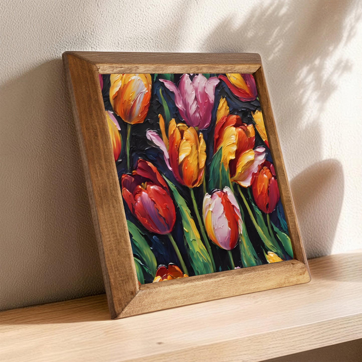 Tulip Garden Stone Wall Art
