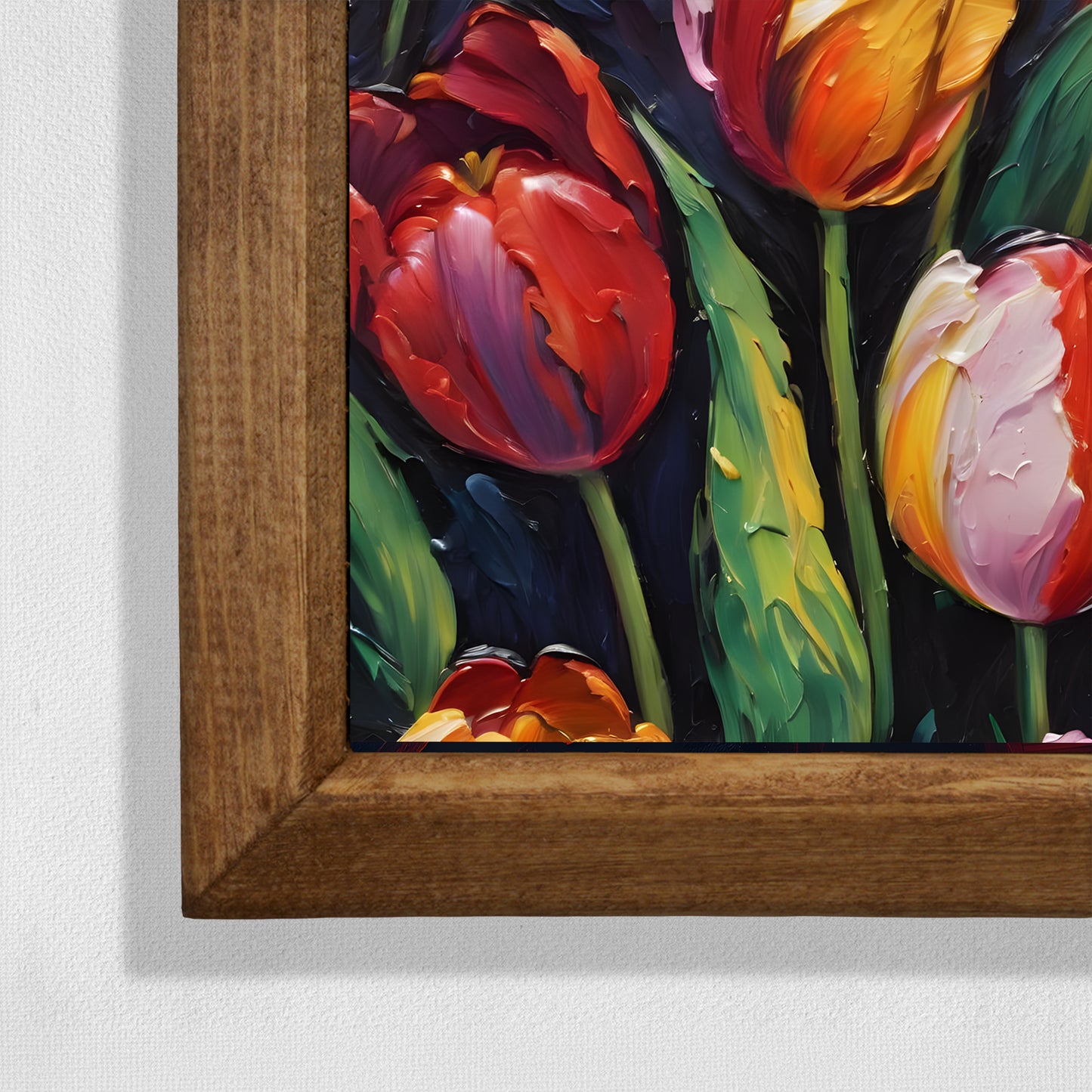 Tulip Garden Natural Stone Wall Art