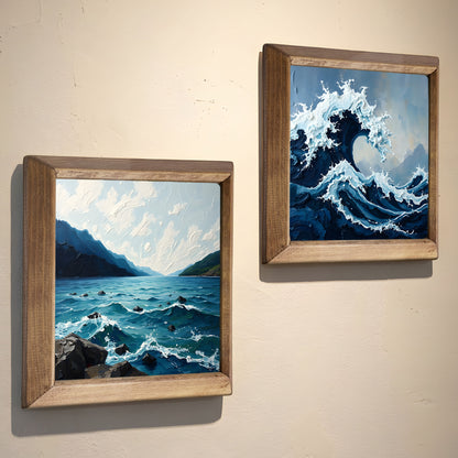 Ocean Horizon Duo Stone Wall Art Set