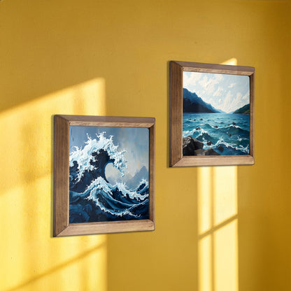Ocean Horizon Duo Natural Stone Wall Art