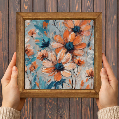 Soft Daisy Bloom Duo Stone Wall Art Set