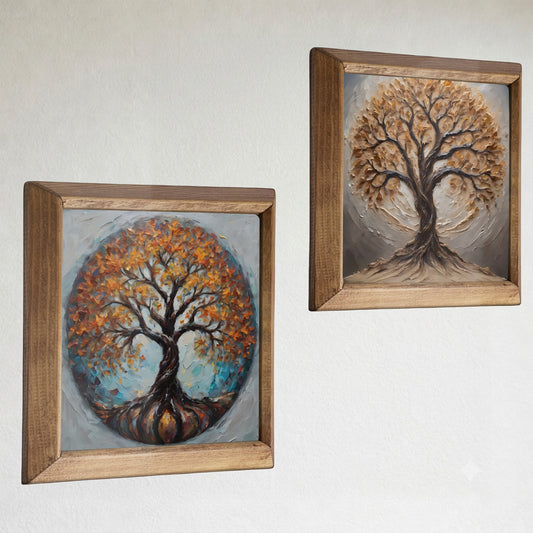 Sand Root Tree of Life Duo Stone Wall Art Set