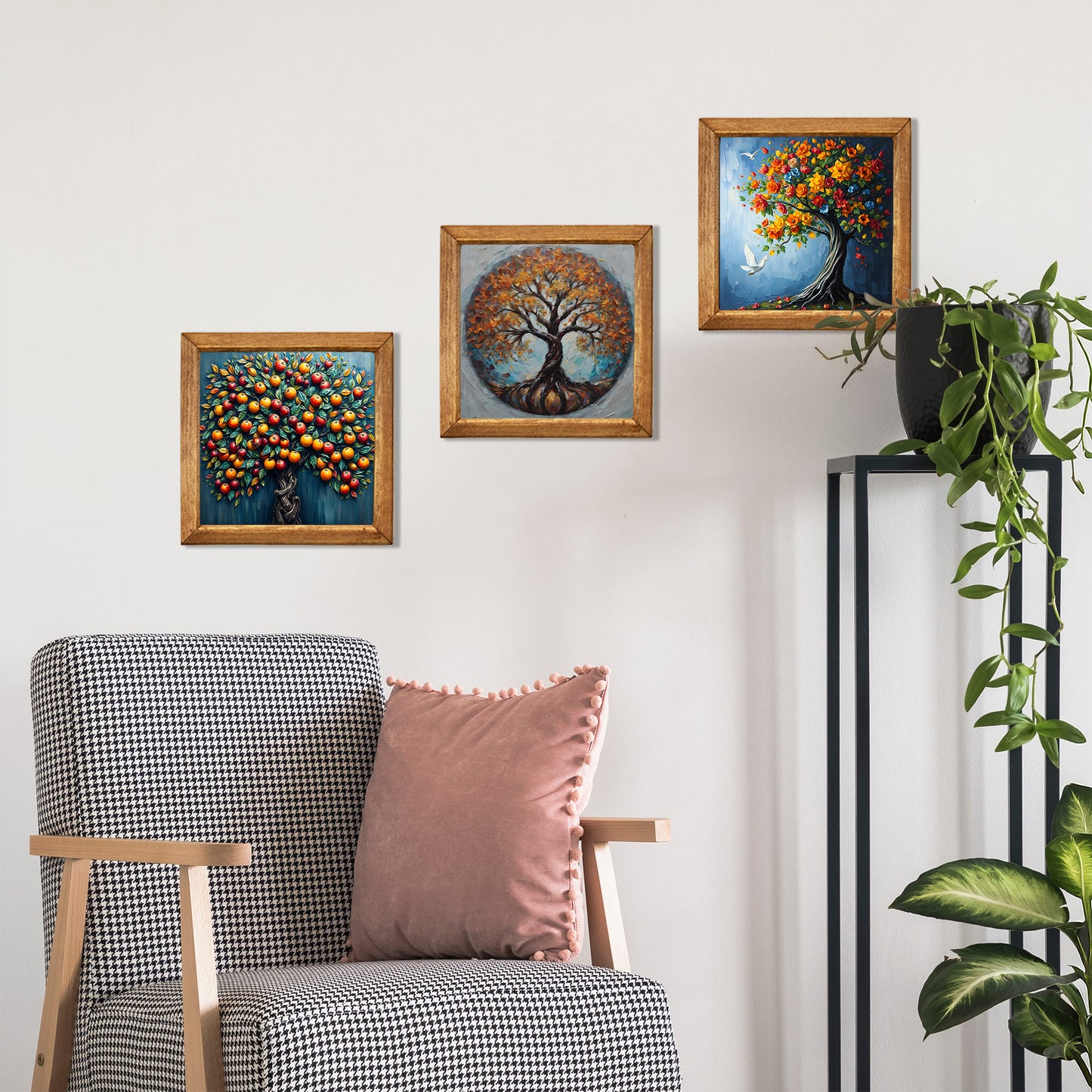 Tree of Life Seasons Trio Stone Wall Art Set