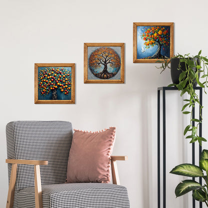 Tree of Life Seasons Trio Stone Wall Art Set
