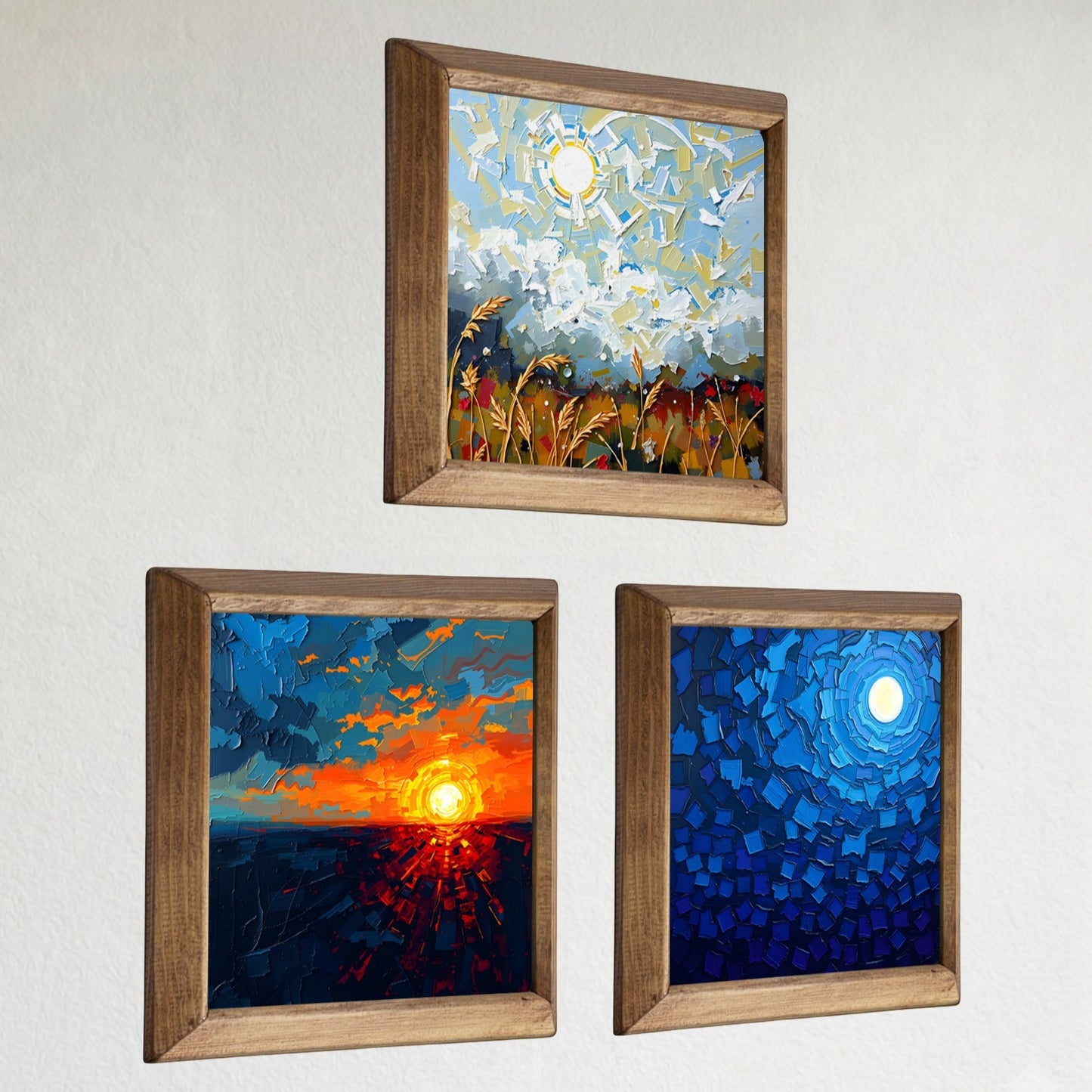 Colours Of The Day Trio 2 Stone Wall Art Set