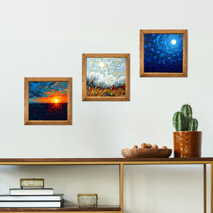 Colours Of The Day Trio 2 Natural Stone Wall Art
