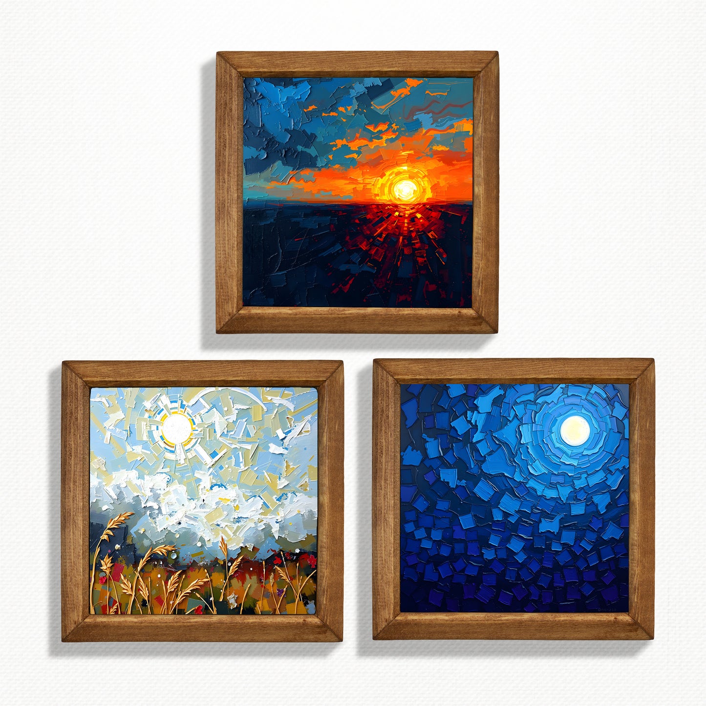 Colours Of The Day Trio 2 Natural Stone Wall Art