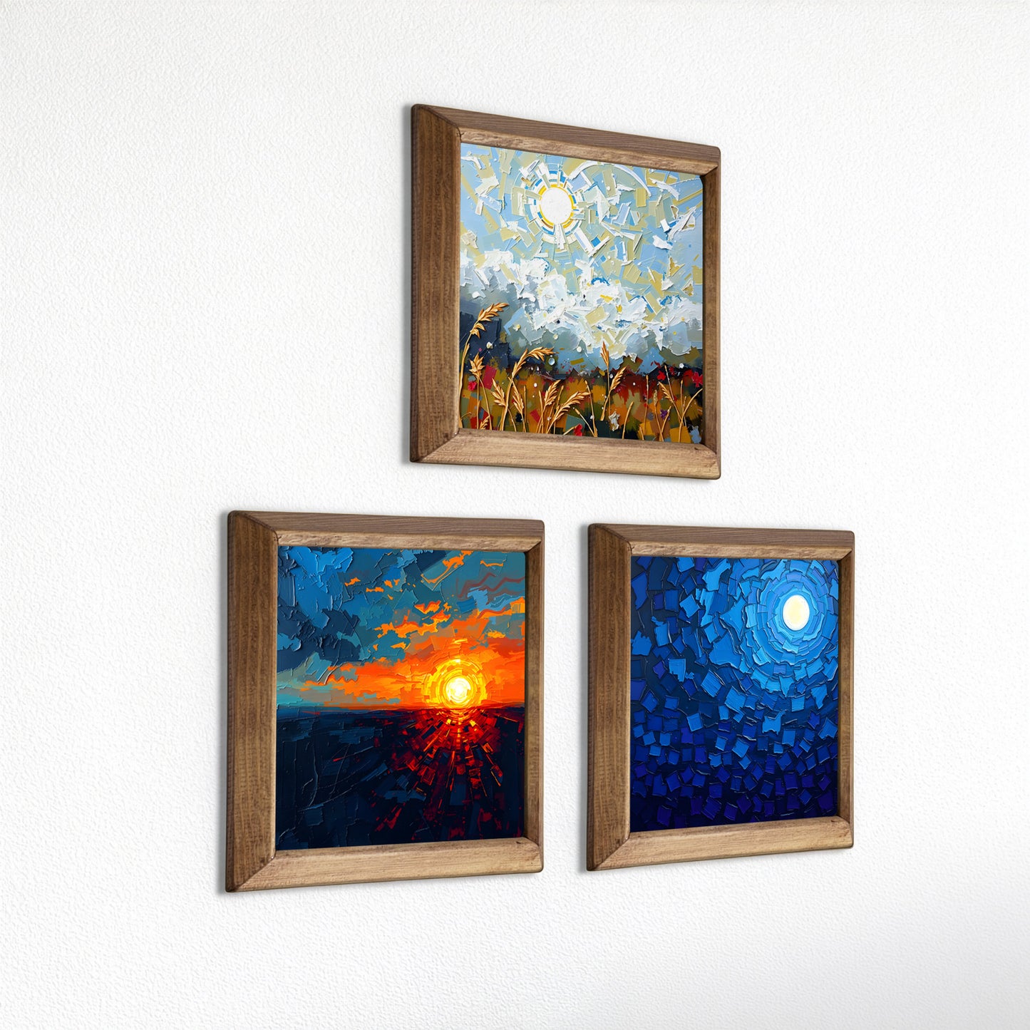 Colours Of The Day Trio 2 Natural Stone Wall Art