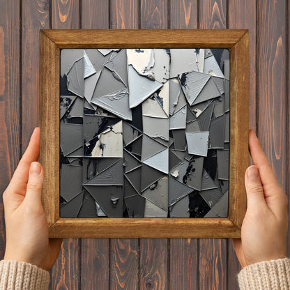 Shapes in Paint Trio Natural Stone Wall Art