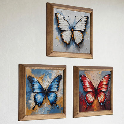 Butterfly Harmony Trio Stone Wall Art Set