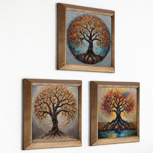 Tree of Life Harmony Trio Stone Wall Art Set
