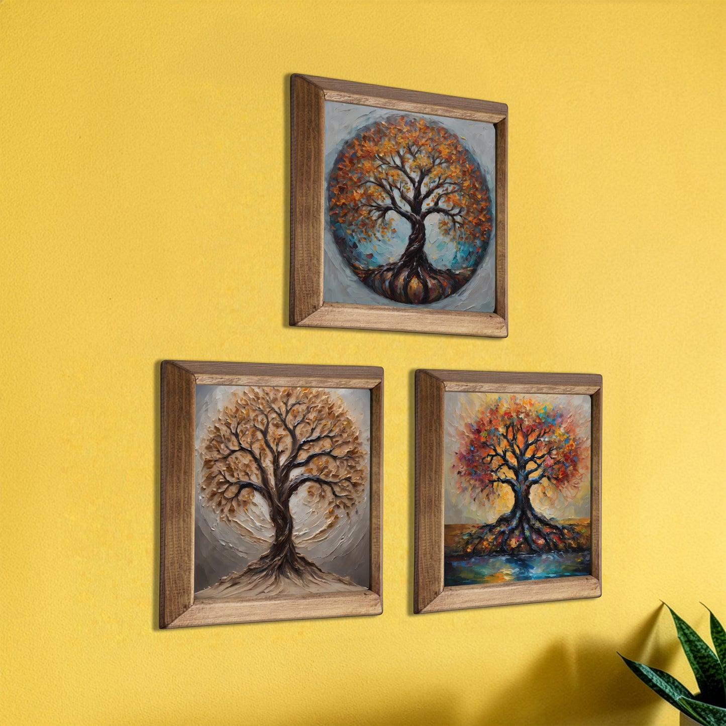 Tree of Life Harmony Trio Natural Stone Wall Art