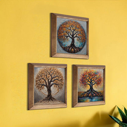 Tree of Life Harmony Trio Natural Stone Wall Art