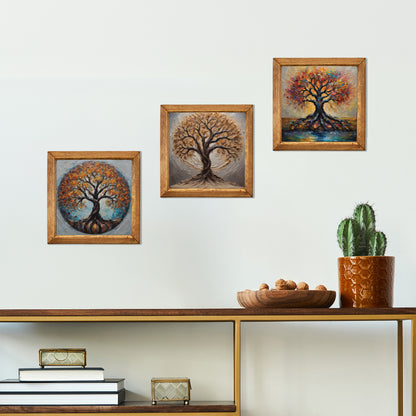 Tree of Life Harmony Trio Natural Stone Wall Art